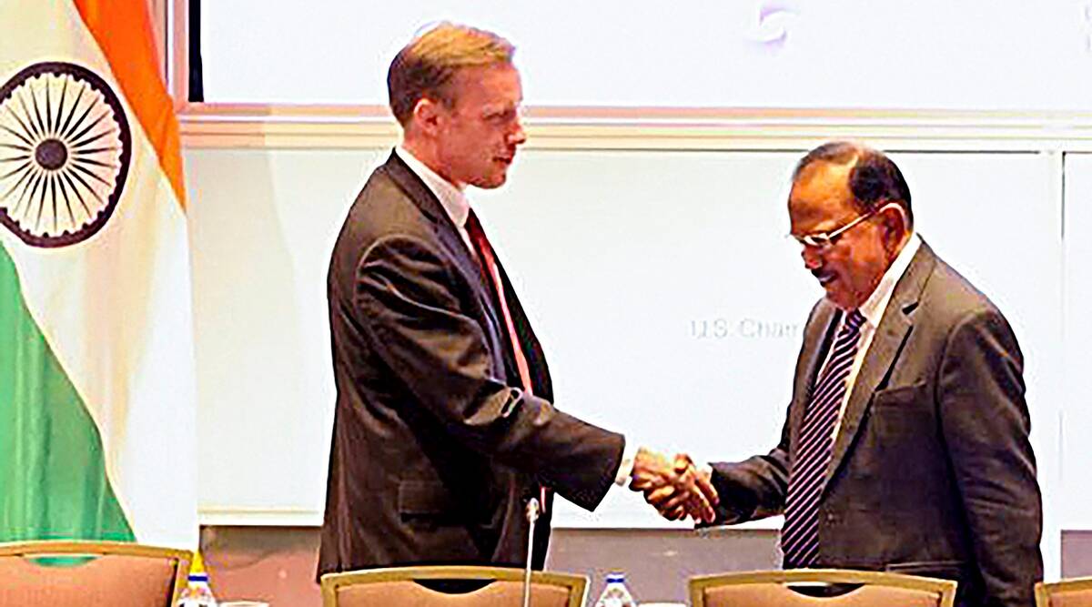 On Monday in Washington, NSA Ajit Doval met with his US counterpart Jake Sullivan at a roundtable put on by USIBC. (PTI)